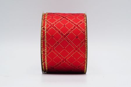 Festival Plaid Wired Ribbon_KF7114G-7_red